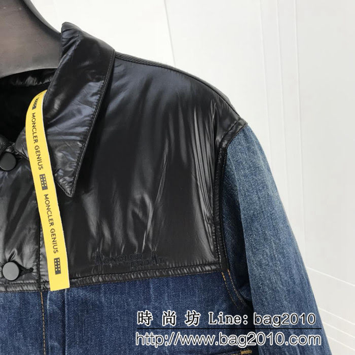 MONCLER蒙口 全球限量 藤原浩系列 牛仔拼接羽絨服夾克外套 情侶款 ydi1694
